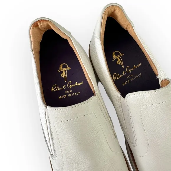 Robert Graham • Hanover Leather Linen Slip On Sneakers