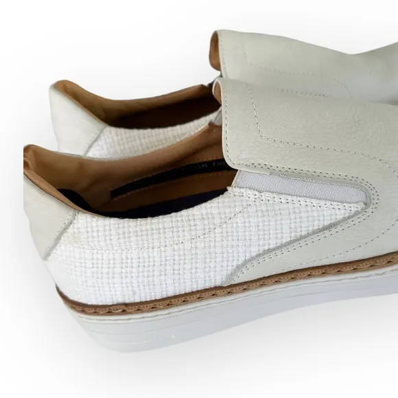 Robert Graham • Hanover Leather Linen Slip On Sneakers