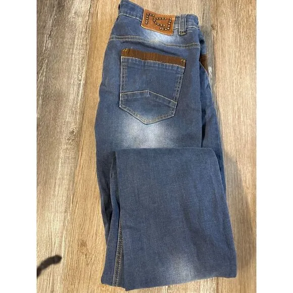 Roberto Cavalli‎ Mens Jeans Size 38 Blue Rocco Denim Bootcut Dark Wash Vintage