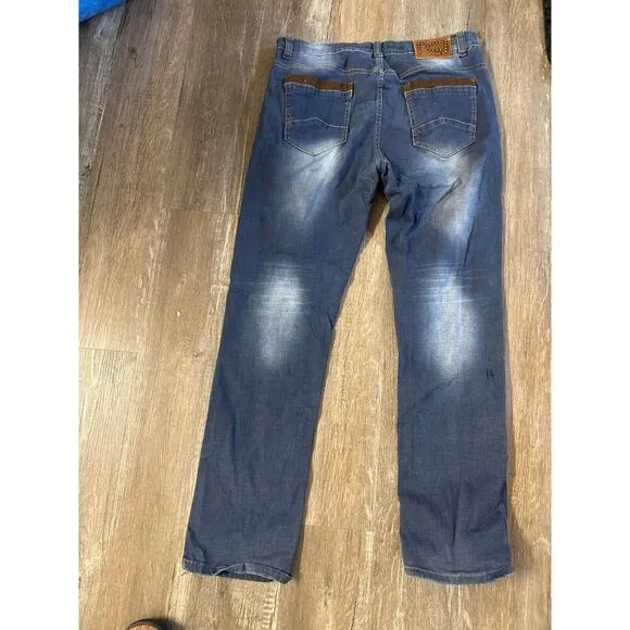 Roberto Cavalli‎ Mens Jeans Size 38 Blue Rocco Denim Bootcut Dark Wash Vintage