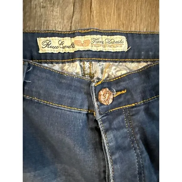 Roberto Cavalli‎ Mens Jeans Size 38 Blue Rocco Denim Bootcut Dark Wash Vintage