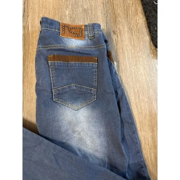 Roberto Cavalli‎ Mens Jeans Size 38 Blue Rocco Denim Bootcut Dark Wash Vintage