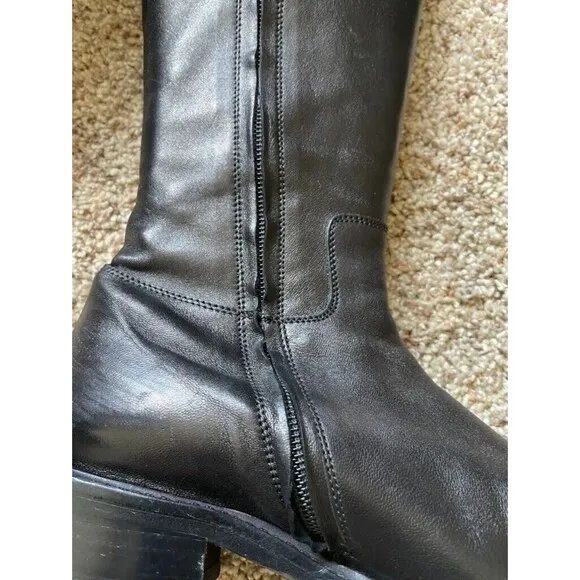 Roberto Del Carlo Black size 38.5 Leather Boots 2” heel