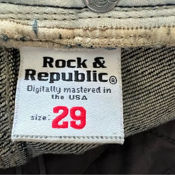Rock&amp; Republic Mini Jean Skirt Sz 29 12” NWOT