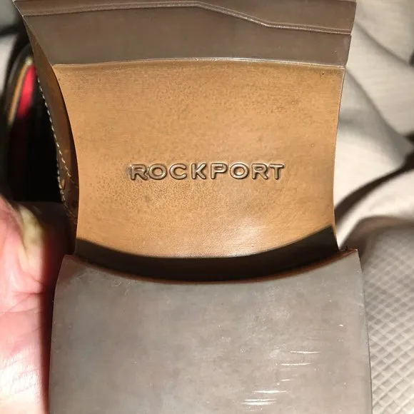 Rockport Men brown lace-up leather shoes, 8.5