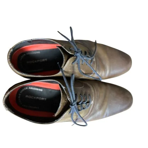 Rockport Men's Brown Leather Trutech Casual Sneakers Size 9