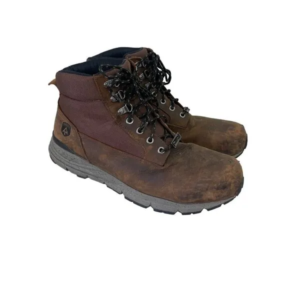 Rocky 5&quot; Nano CT Hiker Brown Leather Safety Toe Lace Up Work Boot Shoe Mens 11 M