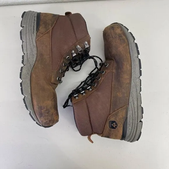 Rocky 5&quot; Nano CT Hiker Brown Leather Safety Toe Lace Up Work Boot Shoe Mens 11 M