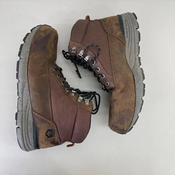 Rocky 5&quot; Nano CT Hiker Brown Leather Safety Toe Lace Up Work Boot Shoe Mens 11 M