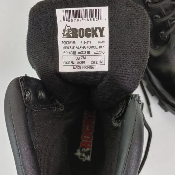 Rocky 8&quot; Alpha Force Waterproof Public Service / Tactical Unisex 7 Men /…