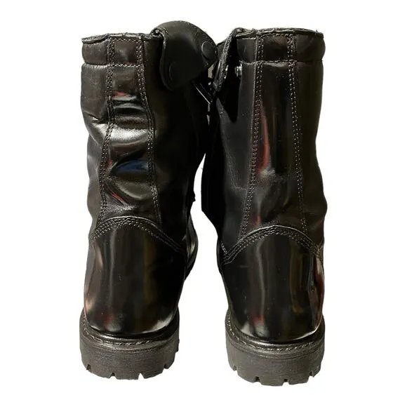 Rocky Boots Mens 14 Black Leather Paraboot  10&quot; Jump Zip Insulated Waterproof