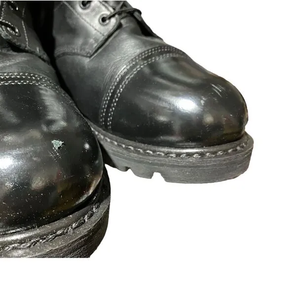 Rocky Boots Mens 14 Black Leather Paraboot  10&quot; Jump Zip Insulated Waterproof