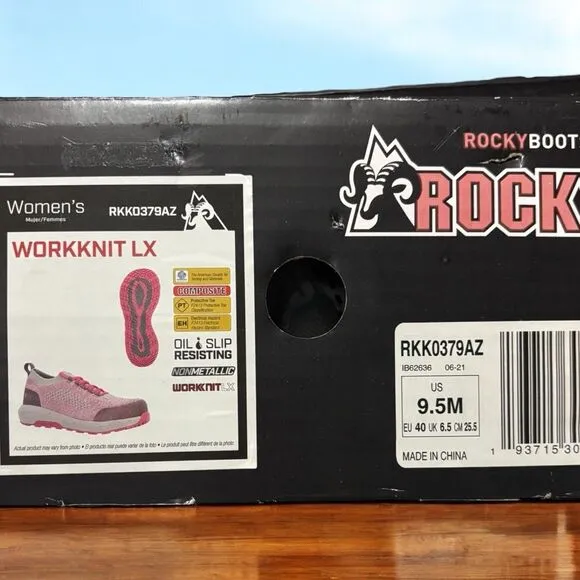 ROCKY BOOTS Women's WorkKnit LX Alloy Toe Athletic Work Shoe Size 9.5M NIB