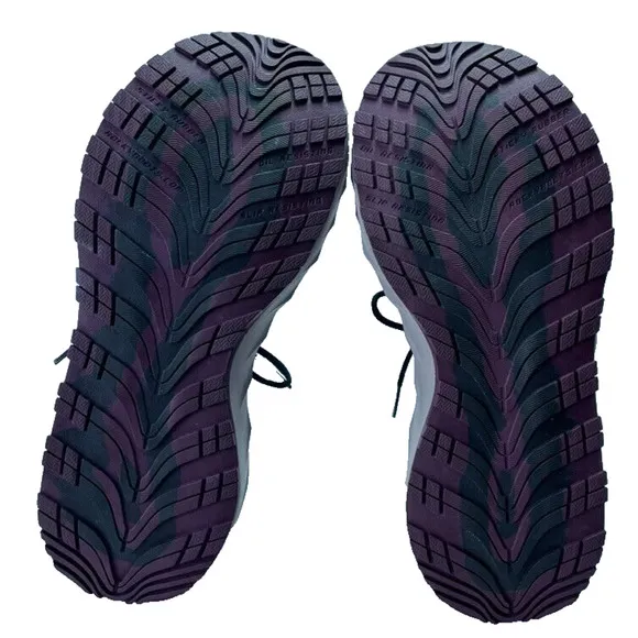 Rocky Shoes Womens 8W Safety Alloy Toe Black Purple Knit WorkKnit Tech Lace Up