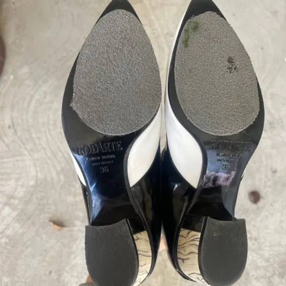 Rodarte Black White Snake Leather Ankle Boots