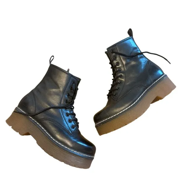Roolee Elvis Platform Boots Black 39
