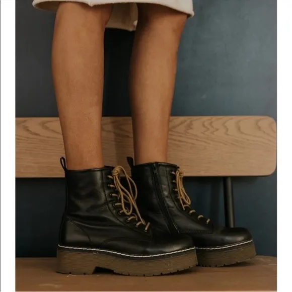 Roolee Elvis Platform Boots Black 39