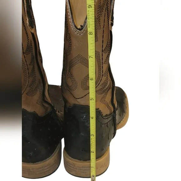 Roper Kids Big Boy Bumps Western Faux Ostrich Cowboy Boots