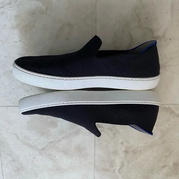 Rothy’s Black Knit Slip on Low Top Sneakers Flats Women's Size 10.5