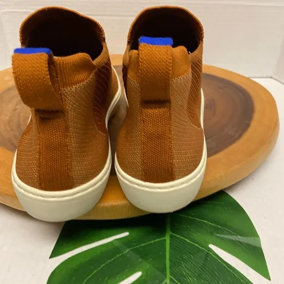 Rothy’s CHELSEA Pumpkin Spice Slip On Hi Top Sneakers