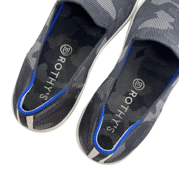 Rothy's Dark Grey Camo Slip On Sneakers