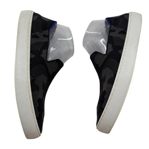 Rothy's Dark Grey Camo Slip On Sneakers