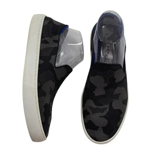 Rothy's Dark Grey Camo Slip On Sneakers