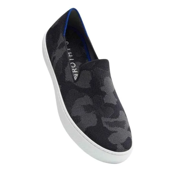 Rothy's Dark Grey Camo Slip On Sneakers
