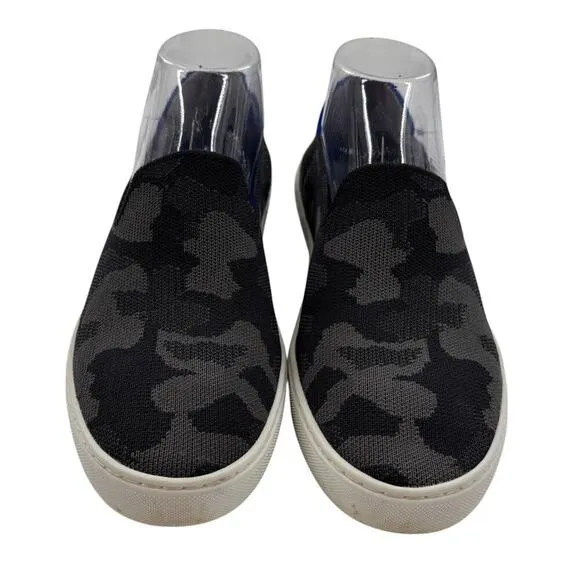 Rothy's Dark Grey Camo Slip On Sneakers