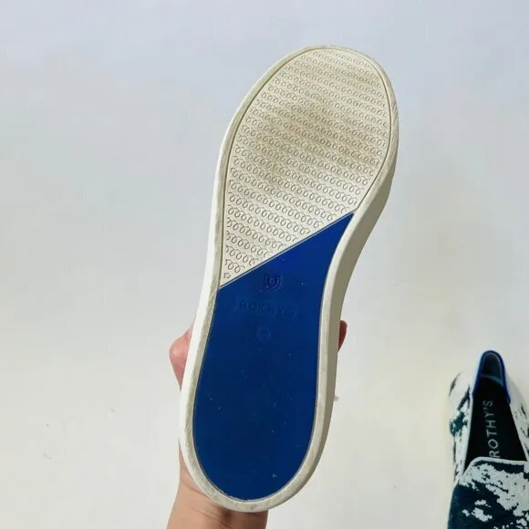 Rothy's Green Shibori slip on sneakers, Size 10