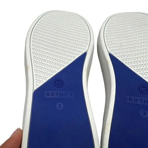 Rothy’s Kids Navy Flames Slip-On Sneakers Size 3