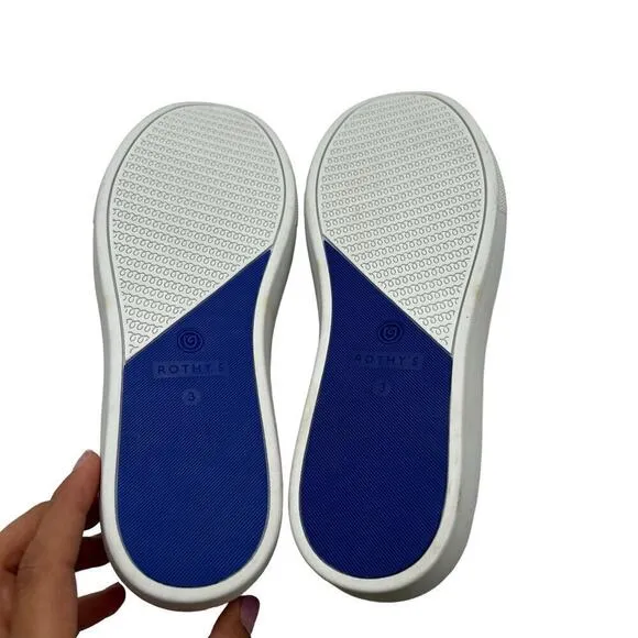 Rothy’s Kids Navy Flames Slip-On Sneakers Size 3