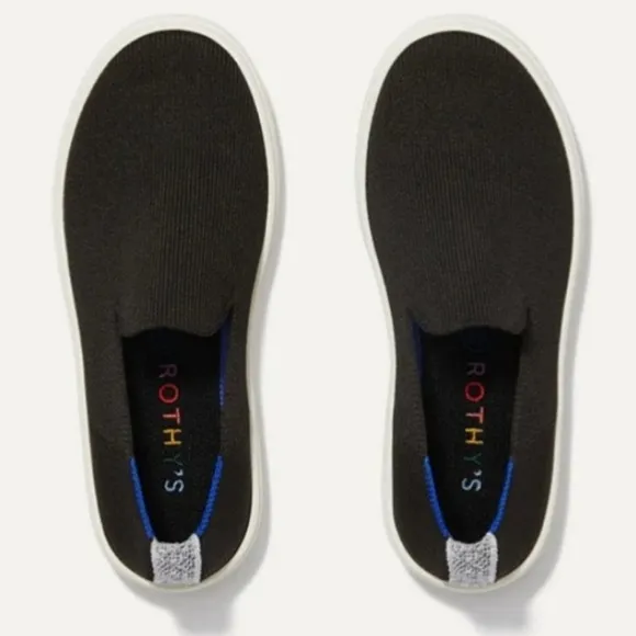 Rothy’s Kids Size 4 Slip On Sneakers Black