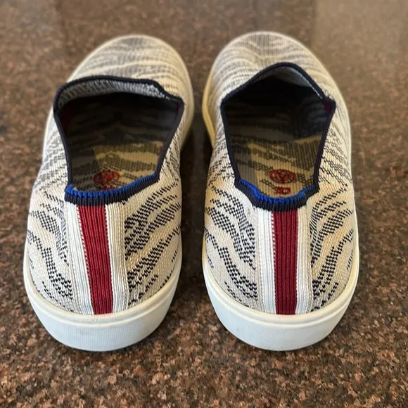 ROTHY’s LADIES MARITIME TIGER SLIP ON SNEAKERS-8.5-RETIRED