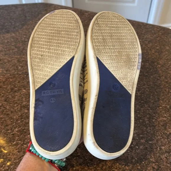 ROTHY’s LADIES MARITIME TIGER SLIP ON SNEAKERS-8.5-RETIRED