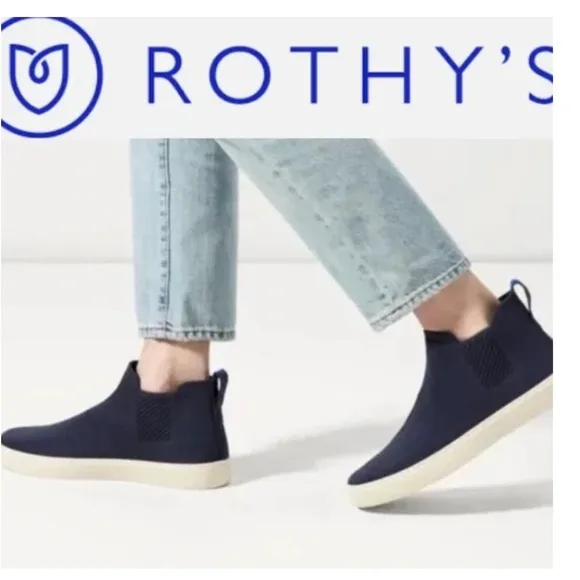 Rothy's Navy Blue Slip-On Sneakers