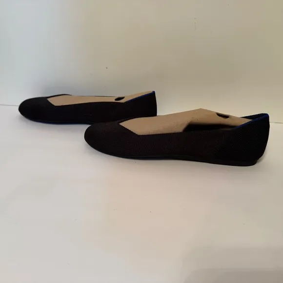 ROTHY’S NEW SHOES THE FLAT BLACK SOLID SLIP ON SIZE 9 NIB