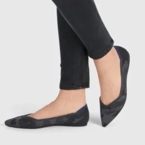 Rothy’s NWOB The Point in Black/Gray Camo Retired Women's SZ 6