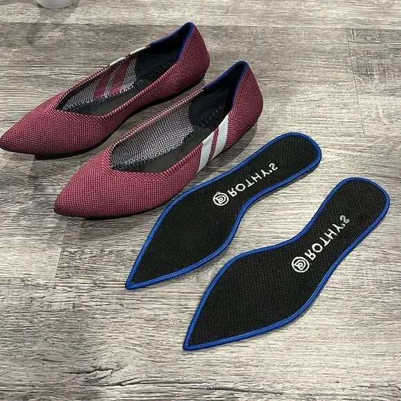Rothy’s RETIRED Limited Edition magenta racer stripes the point EUC 7.5