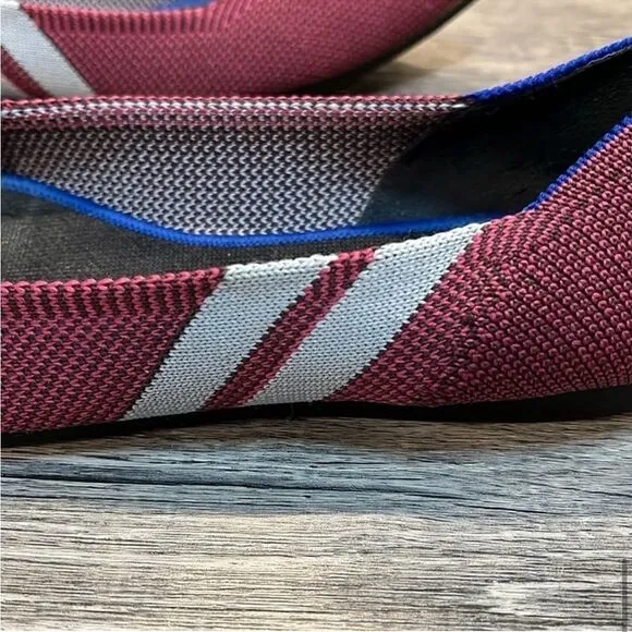 Rothy’s RETIRED Limited Edition magenta racer stripes the point EUC 7.5