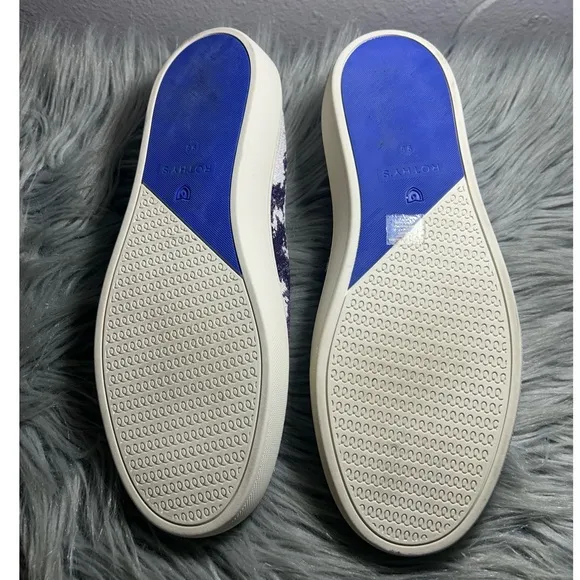 Rothy's Retired Ltd Edition Shibori Sneaker Ocean Iris Slip-On Sneakers Sz 9.5