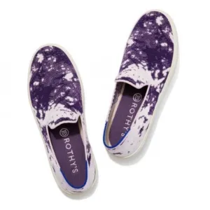 Rothy's Retired Ltd Edition Shibori Sneaker Ocean Iris Slip-On Sneakers Sz 9.5