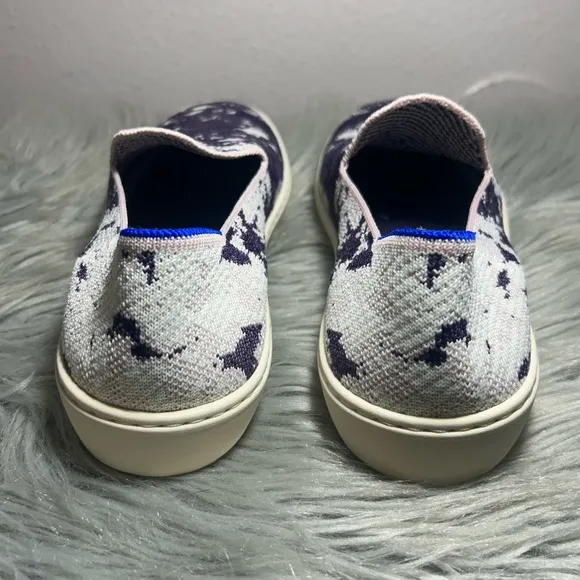 Rothy's Retired Ltd Edition Shibori Sneaker Ocean Iris Slip-On Sneakers Sz 9.5