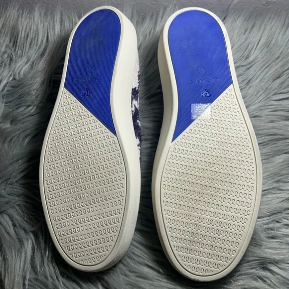 Rothy's Retired Ltd Edition Shibori Sneaker Ocean Iris Slip-On Sneakers Sz 9.5