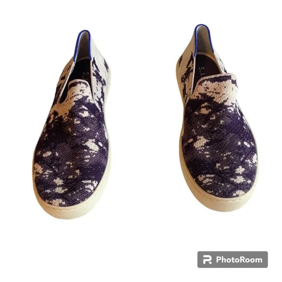 Rothy's Retired Ltd Edition The Shibori Sneaker Ocean/ Iris  NWOB Women's sz 10