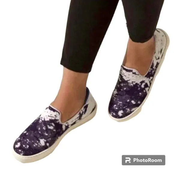 Rothy's Retired Ltd Edition The Shibori Sneaker Ocean/ Iris  NWOB Women's sz 10