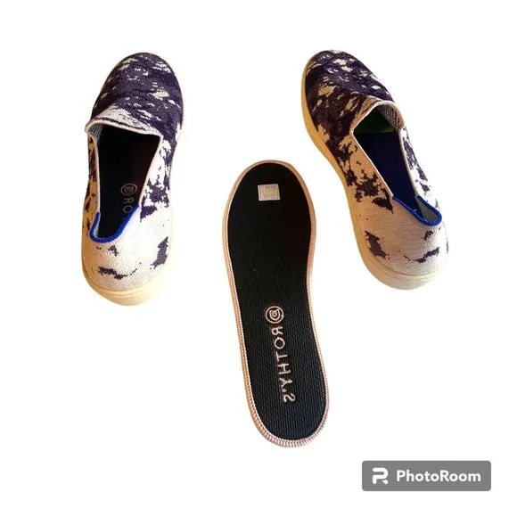 Rothy's Retired Ltd Edition The Shibori Sneaker Ocean/ Iris  NWOB Women's sz 10