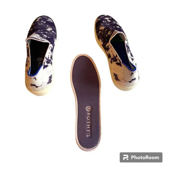 Rothy's Retired Ltd Edition The Shibori Sneaker Ocean/ Iris  NWOB Women's sz 10
