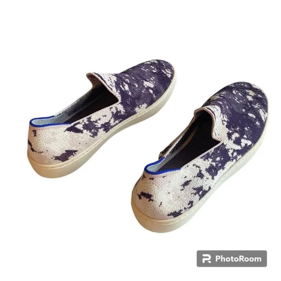 Rothy's Retired Ltd Edition The Shibori Sneaker Ocean/ Iris  NWOB Women's sz 10