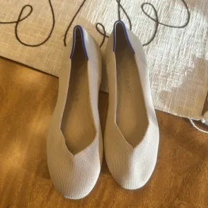 Rothy’s Round Toe Women's Size 7.5 Flax Birdseye Slip On Ballet Flats Shoes
